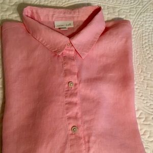 J. Jill Pink Linen Shirt